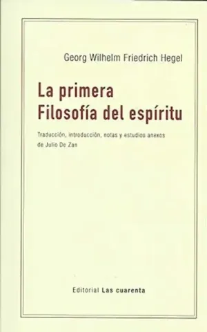 La primera filosofía del espíritu