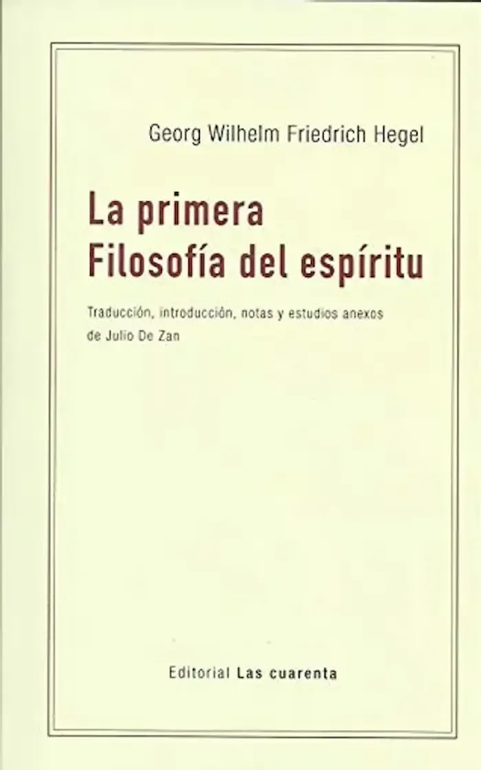 La primera filosofía del espíritu